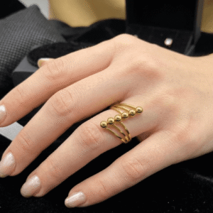 Golden Orbit Ring