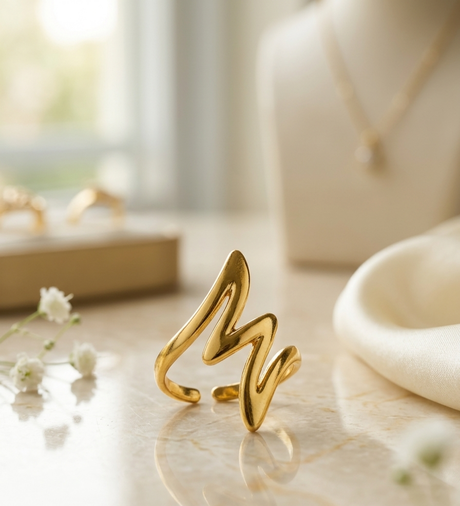 Bolt Wave Ring